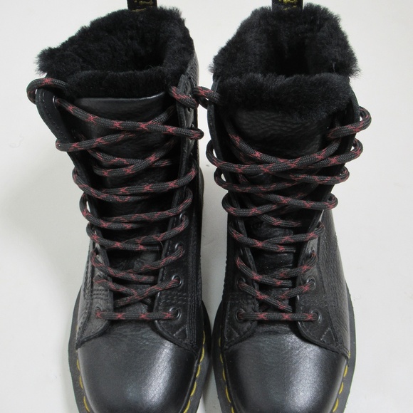 Dr Martens Barton Made In England Shearling Lined Leather Boots Black 5 M / 6 L - Picture 2 of 12